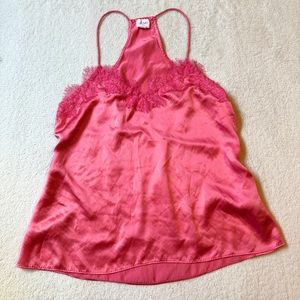 Pink Lace Cami Tank Top